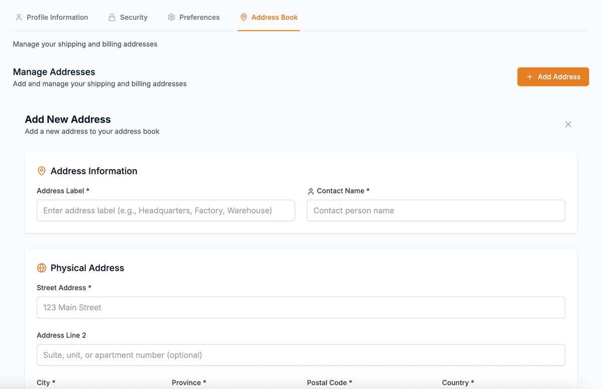 Address Book Management